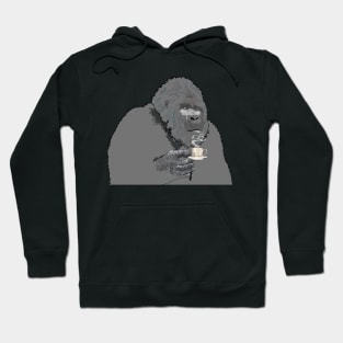 Gorilla sipping expresso Hoodie